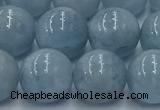 CAQ908 15.5 inches 10mm round aquamarine gemstone beads