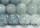 CAQ937 15 inches 10mm round aquamarine gemstone beads