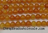 CAR101 15.5 inches 4mm round natural amber beads