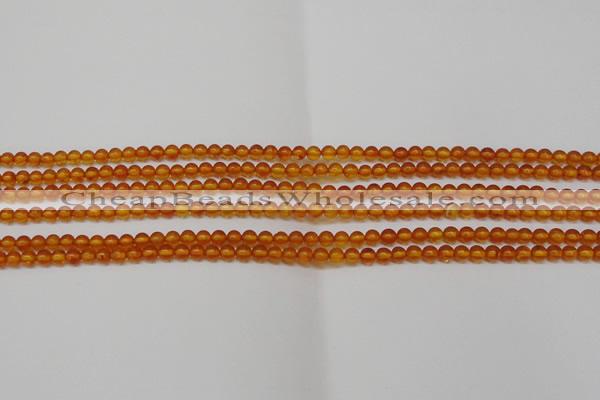 CAR105 15.5 inches 3mm round natural amber beads