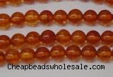 CAR111 15.5 inches 4mm round natural amber beads