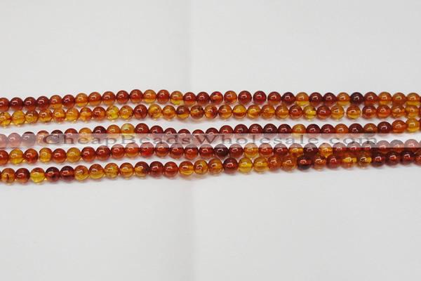 CAR112 15.5 inches 5mm round natural amber beads