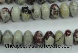 CAR12 15.5 inches 6*10mm rondelle artistic jasper beads wholesale