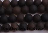 CAR209 15.5 inches 8mm - 9mm round matte natural amber beads