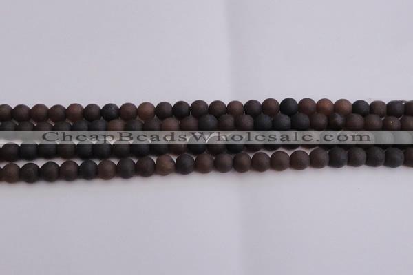 CAR209 15.5 inches 8mm - 9mm round matte natural amber beads