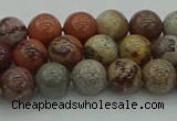 CAR351 15.5 inches 6mm round red artistic jasper beads wholesale