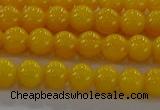 CAR401 15.5 inches 6mm round synthetic amber beads wholesale