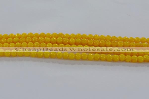 CAR401 15.5 inches 6mm round synthetic amber beads wholesale