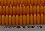 CAR409 15.5 inches 3*8mm rondelle synthetic amber beads wholesale