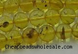 CAR522 15.5 inches 7mm - 8mm round natural amber beads wholesale