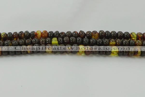 CAR532 15.5 inches 5*8mm rondelle natural amber beads wholesale