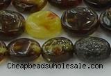 CAR545 15.5 inches 8*10mm - 9*11mm oval natural amber beads