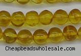 CAR551 15.5 inches 6mm - 7mm round natural amber beads wholesale