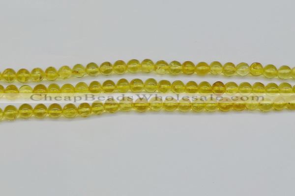 CAR555 15.5 inches 4mm - 5mm round natural amber beads wholesale