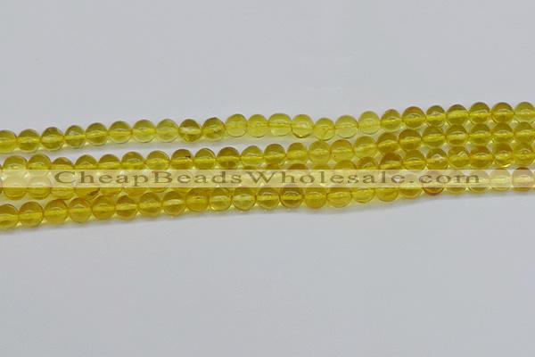 CAR559 15.5 inches 6mm - 6.5mm round natural amber beads wholesale