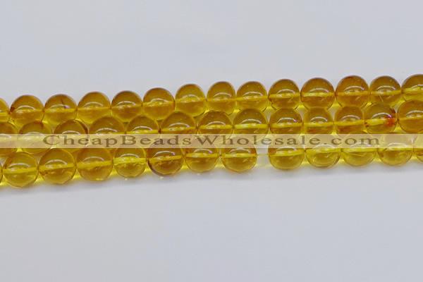 CAR566 15.5 inches 13mm - 14mm round natural amber beads wholesale