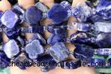 CARV10 15 inches 17mm – 18mm carved flower sodalite beads