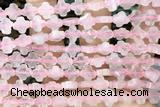 CARV21 15 inches 8mm carved flower rose quartz gemstone beads