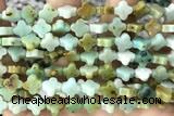 CARV28 15 inches 8mm carved flower jade gemstone beads