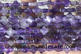 CARV31 15 inches 8mm carved flower amethyst gemstone beads