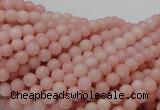 CAS02 15.5 inches 4mm round pink angel skin gemstone beads