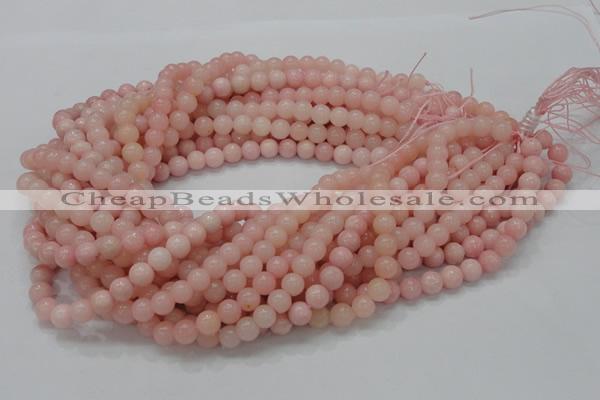 CAS04 15.5 inches 8mm round pink angel skin gemstone beads