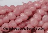 CAS14 15.5 inches 8*8mm heart pink angel skin gemstone beads