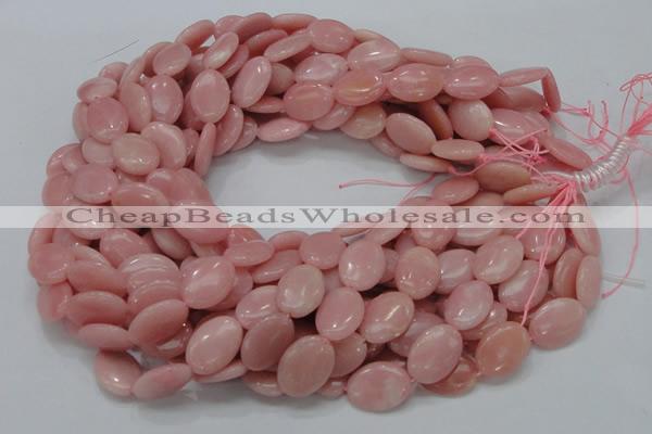 CAS21 15.5 inches 14*18mm oval pink angel skin gemstone beads