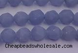 CAS210 15.5 inches 6mm faceted nuggets blue angel skin gemstone beads