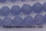 CAS212 15.5 inches 10mm faceted nuggets blue angel skin gemstone beads