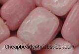 CAS30 15.5 inches 20*30mm rectangle pink angel skin gemstone beads