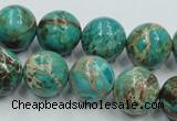 CAT02 15.5 inches 16mm round natural aqua terra jasper beads