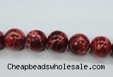 CAT162 15.5 inches 10mm round dyed natural aqua terra jasper beads