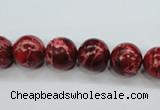 CAT163 15.5 inches 12mm round dyed natural aqua terra jasper beads