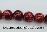 CAT165 15.5 inches 16mm round dyed natural aqua terra jasper beads