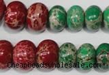 CAT305 15.5 inches 7*10mm – 15*20mm rondelle dyed aqua terra jasper beads