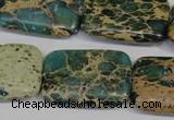 CAT5028 15.5 inches 20*30mm rectangle natural aqua terra jasper beads