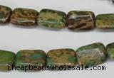 CAT5040 15.5 inches 10*14mm rectangle natural aqua terra jasper beads