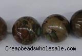 CAT5055 15.5 inches 18mm round natural aqua terra jasper beads