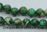 CAT58 15.5 inches 10mm round dyed natural aqua terra jasper beads