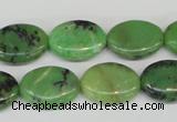 CAU17 12*16mm flat oval australia chrysoprase beads Wholesale