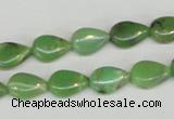 CAU41 15.5 inches 8*12mm flat teardrop australia chrysoprase beads