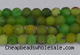 CAU410 15.5 inches 4mm round matte Australia chrysoprase beads