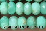 CAU488 15.5 inches 5*8mm faceted rondelle Australia chrysoprase beads