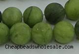 CAU513 15.5 inches 10mm round matte Chinese chrysoprase beads