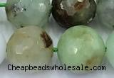 CAU562 15 inches 10mm faceted round Australia chrysoprase beads