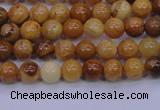 CAY01 15.5 inches 4mm round African yellow jasper beads wholesale