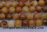 CAY02 15.5 inches 6mm round African yellow jasper beads wholesale