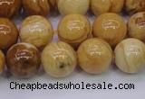 CAY06 15.5 inches 14mm round African yellow jasper beads wholesale