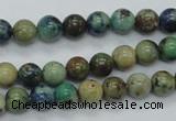 CAZ08 15.5 inches 8mm round natural azurite gemstone beads